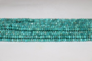 AAA calidad 100% Natural Arizona turquesa facetado Rondelle cuentas piedras preciosas sueltas - Product Image 3