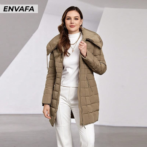Chaqueta de Invierno Larga y Gruesa Personalizada para Mujer, Chaqueta Acolchada con Capucha, Ropa Exterior Informal de Poliéster - Product Image 6