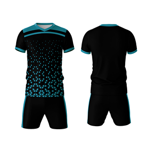 Conjunto de Camiseta de Fútbol Geométrica Negra y Dorada para Hombre, Manga Corta, Cuello en V, Absorbe la Humedad, Ajuste Atlético, Uniformes para Todas las Temporadas - Product Image 3