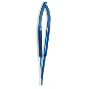 Microtijeras de Acero Inoxidable Recubiertas de Azul de 7.5 Pulgadas, Hoja Recta Afilada, Microcirugía Manual, OEM Java, Clase Quirúrgica Oftálmica - Product Image 2