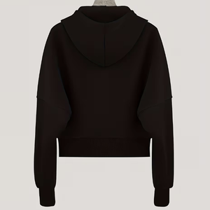 เสื้อฮู้ดซิปผ้าฟลีซระบายอากาศสำหรับผู้หญิง แขนยาว มีฮู้ด สวมใส่สบายๆ สำหรับฤดูใบไม้ร่วงและฤดูหนาว สไตล์สตรีทแวร์ รับสั่งทำแบบพิมพ์ลายตามต้องการ (OEM) - Product Image 3