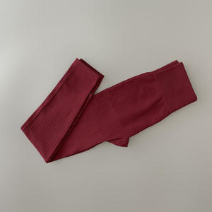 Leggings Deportivos de Yoga para Mujer, Cintura Media, Tejido Acanalado, Sin Costuras, Elásticos, Casuales, Transpirables, de Secado Rápido y Ecológicos - Product Image 4