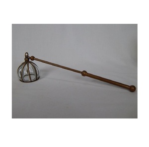 hand finished metal candle snuffer extended reach flame cover tool for sootless candle care and modern homes - Product Image 2