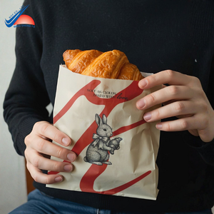 ถุงกระดาษเบเกอรี่พิมพ์ลาย | ถุงใส่กลับบ้านรีไซเคิลได้พร้อมโลโก้แบรนด์ - Product Image 3