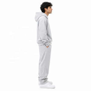 Sudadera con capucha holgada de algodón 100% para hombre, estilo casual, de invierno, con hombros caídos, para entrenamiento, venta al por mayor - Product Image 2