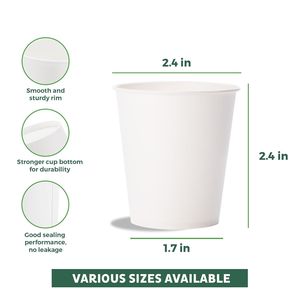 Bicchieri di Carta Monouso da 4 oz, Confezione da 300, per Caffè e Collutorio, Bicchieri Caldi per Uso in Bagno - Product Image 3