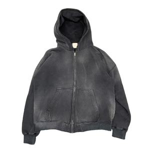 เสื้อฮู้ดซิปเต็มตัวแบบยูนิเซ็กซ์ ออกแบบโลโก้ได้ตามต้องการ ผลิตตามแบบ OEM ผ้าฟลีซสำหรับฤดูหนาว พร้อมการพิมพ์นูน  ผู้ผลิตขายส่ง - Product Image 4