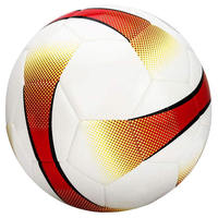 OEM ODM Futbol Topu Beyaz Mavi Dayanıklı Antrenman Topu Şişirilmiş Paketleme 0.4-0.45kg