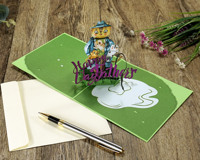 El mejor regalo para papá y maestro con nuevas tarjetas de felicitación 3D hechas a mano en el Día del Padre de Vietnam HMG a granel