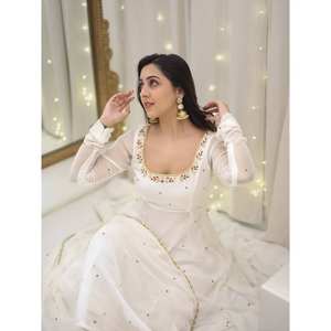 Party Wear XL <b>Gown</b> with Embroidered Dupatta and Pant Elegant Ensemble for Special Occasions - Product Image 2