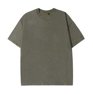Camiseta de Manga Corta para Hombre 2026, Color Verde Menta, Talla Grande, Cuello Redondo, 100% Algodón Jersey, Teñido Liso, Color Sólido, Tejido Transpirable - Product Image 3
