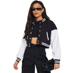 Vestes universitaires personnalisées pour femmes avec broderie en chenille Veste Letterman de haute qualité en polaire personnalisée - Product Image 1