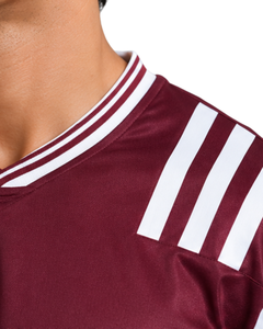 Maroon <b>White</b> Men Performance V Neck T Shirt Short Sleeve Sports Jersey Quick Dry Breathable Custom Athletic Gym Training <b>Tee</b> Top - Product Image 5