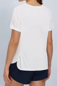 T-shirt de sport décontracté pour femme à séchage rapide, col carré, respirant, idéal pour le yoga et la gym en été - Product Image 1