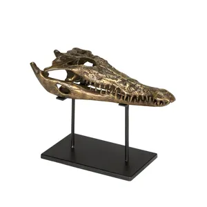 Escultura Metálica de Alta Calidad Chapada en Oro con Diseño Artístico de Animales Impresos Digitalmente para Interiores de Oficina, Decoración Moderna, Zahid Exports - Product Image 3