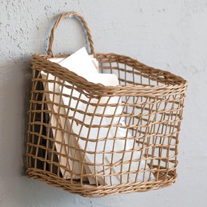 Cesta colgante de ratán de gran calidad, contenedor de almacenamiento tejido a mano, cestas colgantes de pared. - Product Image 1