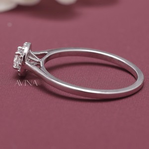 IGI Certified Cushion Cut Diamond Halo Solitaire <b>Ring</b> in 9KT Yellow / Rose & White Gold - Product Image 3