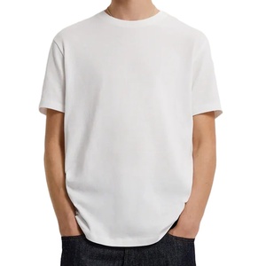 100% coton hommes T-shirt surdimensionné goutte épaule luxe qualité col rond blanc logo personnalisé conception t-shirts pour hommes - Product Image 6