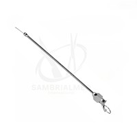 Sambrialmed International, canule d'irrigation et d'aspiration vasculaire manuelle en acier inoxydable Schmid, longueur 150 mm, tailles 3,0 mm-6,0 mm