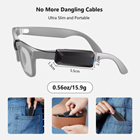 Chargeur de batterie portable, accessoire de batterie externe ultra mini - pour les lunettes Ray-Ban Meta AI (400mAh*2)