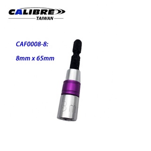 TAIWAN CALIBRE Punta de destornillador de impacto magnética hexagonal de 1/4" y 65mm de largo con anillo de color, compatible con OEM y bricolaje - Product Image 4
