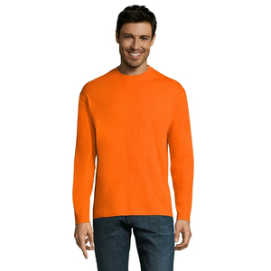 เสื้อยืดแขนยาวสำหรับผู้ชายเสื้อคอกลมแขนยาวผ้าคอตตอนแบบสตรีท - Product Image 1