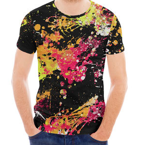 Camiseta de hombre con diseño de logotipo en relieve personalizado al por mayor, impresión por sublimación 3D, camiseta de alta calidad para hombre - Product Image 3