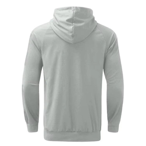Sweat à capuche zippé léger et chaud pour homme, style streetwear, col montant uni, avec logo personnalisé, respirant et à séchage rapide - Product Image 2