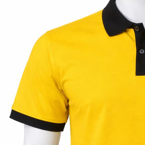 Camiseta polo de algodón de alta calidad para hombre con cuello y puños en contraste, camisa informal de manga corta y jersey sólido. - Product Image 2