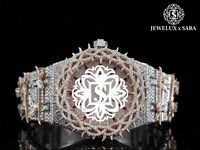 Montre de luxe pour homme en acier inoxydable, sertie de moissanite et de diamants, style hip-hop, OEM/ODM, la plus vendue, pour la vente en gros sur Alibaba