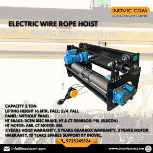 Palans électriques à câble INOVIC CRM 2 tonnes avec hauteur de levage de 6 m, chariot monté, IP65, palan de levage industriel robuste - Product Image 4