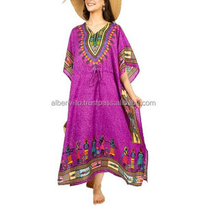 High Demanded New Beach Gown African Dashiki for Women Foldable Traditional Print Dashiki <b>Kaftan</b> Dress for Luxury Women - Product Image 2