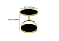 Tables d'appoint innovantes en verre noir avec plateau en verre, meubles d'art moderne, table d'appoint en métal plaqué or, écologiques pour le salon