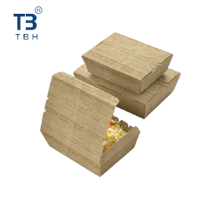 Boîte à lunch en papier kraft de qualité supérieure, fournisseur Malaisie, 600ml 900ml, conteneur rectangulaire pour stand alimentaire, café, événement, fête - Product Image 2