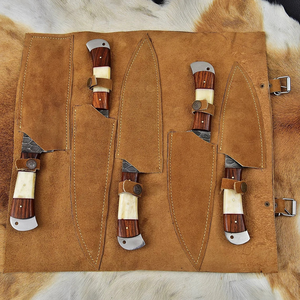 Custom 5PCS Hand Forged Damascus Kitchen <b>Knife</b> Set with Rosewood & <b>Bone</b> <b>Handle</b> Chef Cleaver Santoku Utility Slicing <b>Knives</b> OEM - Product Image 2