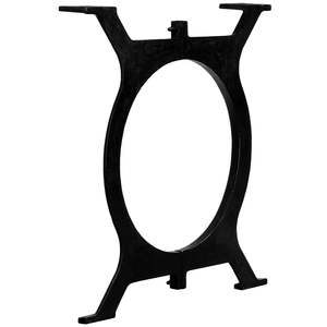 Set di 2 gambe per tavolo da pranzo in ghisa massiccia nera, di media resistenza - Product Image 3