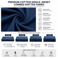 T-shirt à manches courtes en tissu éponge bleu marine pour homme de Sangita Garments, col rond, coupe classique, imprimé avec un motif de lettres, vêtement décontracté, 100% coton