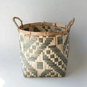 Cesta de Bambú para Almacenamiento en el Hogar y Jardín, Contenedores Tejidos para Organización de Cocina, Cesto para Ropa Sucia, Caja Decorativa para Artículos del Hogar - Product Image 1