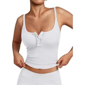 FOXA 2025 femmes été Racerback haut court reine taille Camisole côtelé chemises respirant sortir plage vacances tenues - Product Image 5