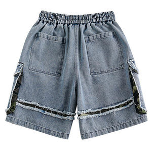 กางเกงยีนส์ขาสั้นลำลองผู้ชายทรงตรงสไตล์วินเทจ ผ้าฝ้ายระบายอากาศสำหรับฤดูร้อน ผลิตโดยผู้ผลิตกางเกงยีนส์ขาสั้นสตรีทแวร์ - Product Image 6