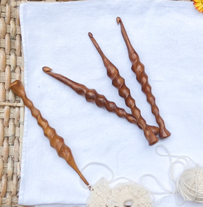 ERGONOMIC GRIP TWIST WOOD DESIGN <b>CROCHET</b> <b>HOOKS</b> for KNITTING & CROCHETING 3MM-20MM CUSTOMIZE SIZES ECO-FRIENDLY FASHION - Product Image 4