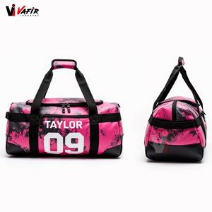 Sac de sport personnalisé noir 600D imperméable grande capacité pour hommes avec compartiment à chaussures 30-40L portable pour le yoga et les voyages vafir - Product Image 2