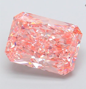 Diamante Cultivado en Laboratorio con Certificación IGI, Corte Radiante de 4.35 CT, Color Rosa Intenso Fantasía, Claridad VS1, CVD LG 739540534, ROYAL GEMS para Joyería - Product Image 1