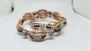 Brazalete de Oro Rosa de 14K con Diamante Azul de Corte Brillante de 10.80 CT, Cultivado en Laboratorio, Certificado GH SI IGI, Joyería Fina para Uso Diario, Alta Demanda - Product Image 3