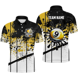Camisetas de billar y snooker sublimadas con diseño personalizado para hombre, camiseta con estampado 3D, camisetas de equipo de billar para hombre, más vendidas. - Product Image 2