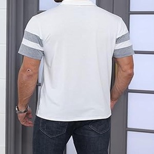 Camiseta de Color Sólido Personalizada de Marca Propia para Hombre, Camiseta Polo de Algodón Estampada de Secado Rápido para Negocios, Subida por Dress Sports - Product Image 6
