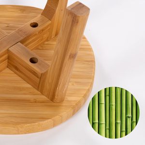 Tabouret portable en bambou pour adultes et enfants, tabouret multifonctionnel pour la cuisine, la salle de bain, la chambre à coucher, la salle de jeux - Product Image 5