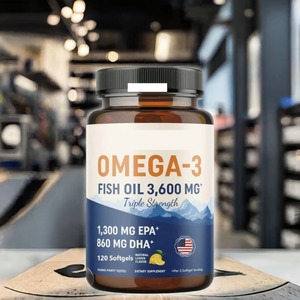 น้ำมันปลาโอเมก้า 3 พรีเมียม 3600 มก. ซอฟต์เจล พร้อมส่วนผสม EPA DHA สูตรโภชนาการ อาหารเสริมแบบแคปซูล ผลิตแบบ OEM จำนวนมาก จากอินเดีย - Product Image 2