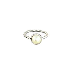 <b>Dainty</b> 2.1 Grams Pearl <b>Ring</b> - Product Image 2