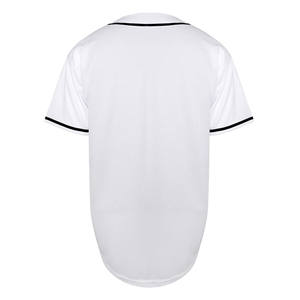 Maillot de baseball pour compétition athlétique, respirant, à manches courtes, en tricot extensible, avec numérotation personnalisée et logo frontal - Product Image 2